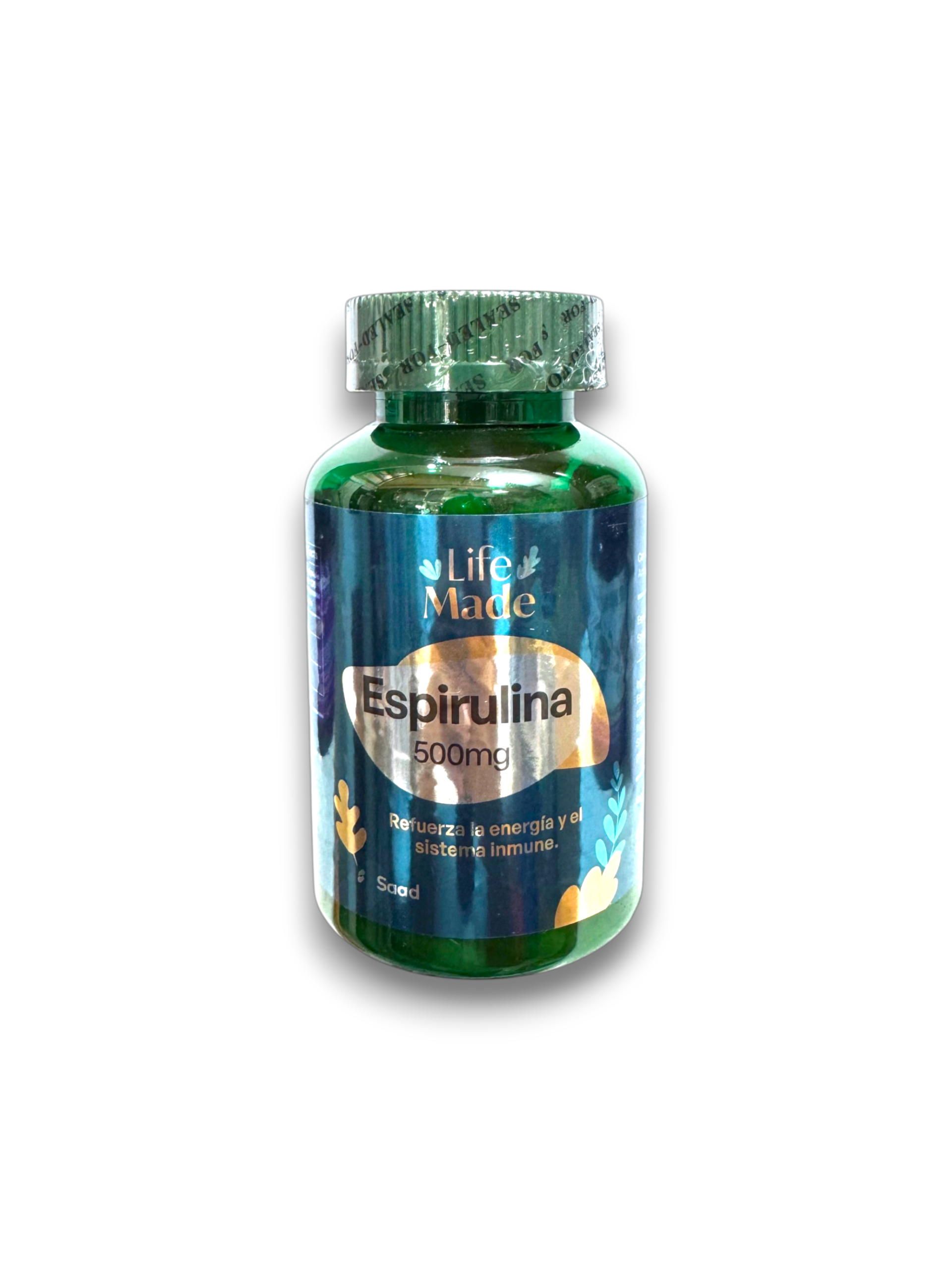 ESPIRULINA 500 MG frasco X 120 CAPSULAS LIFE MADE