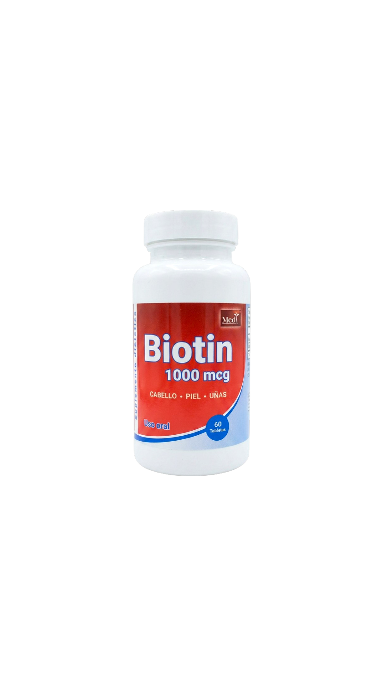 BIOTIN 1000 MCG 60 TABLETAS