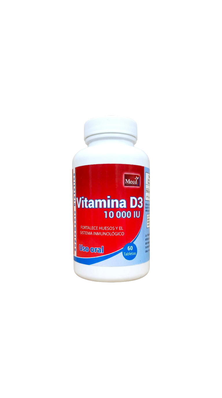 VITAMINA D3 10,000 IU 60 TABLETAS
